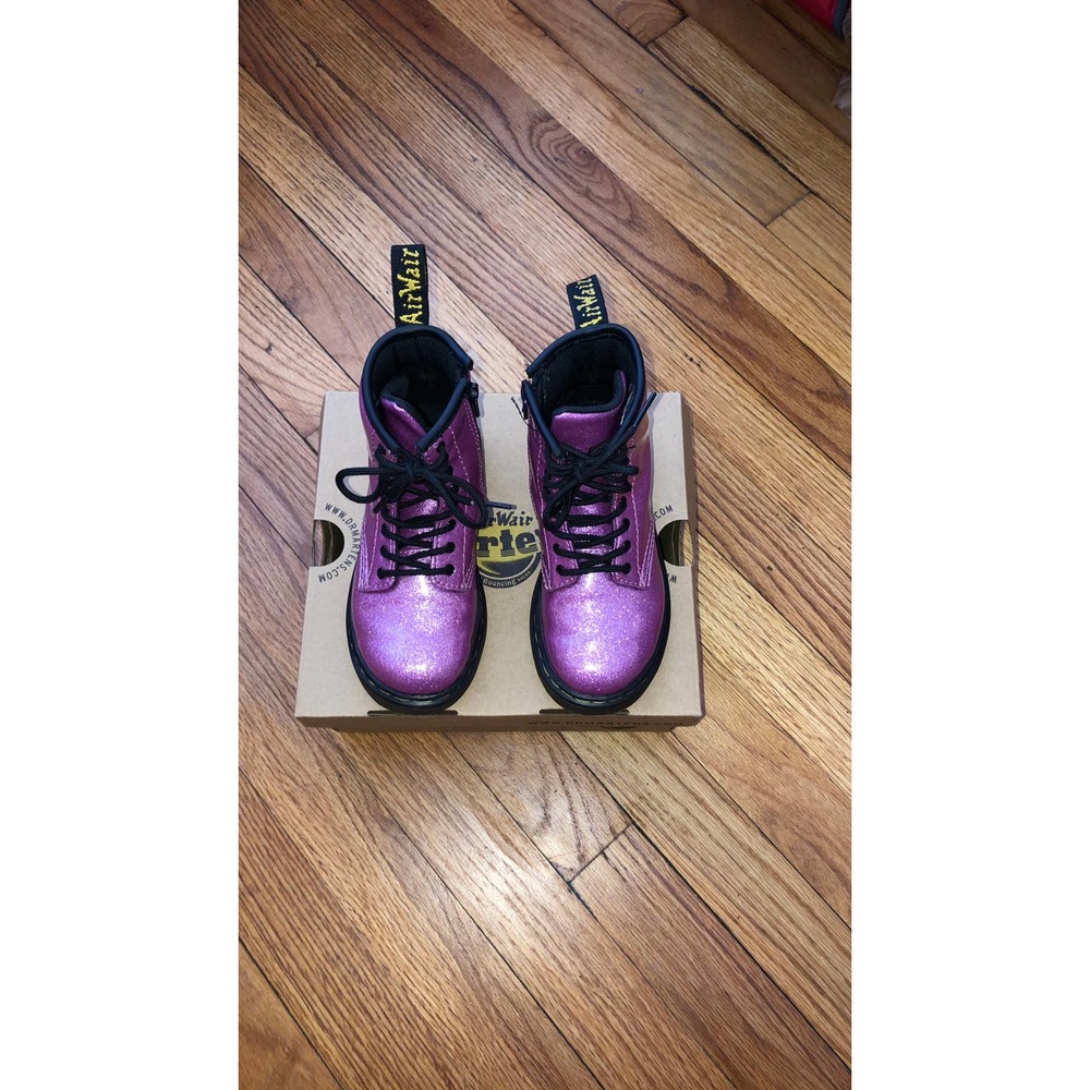 Dr Martens 1460 Glitter Pink Girls Boots Size 10 Toddler